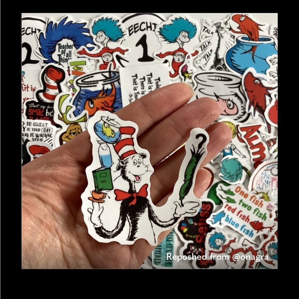 Dr. Seuss Colorful Sticker Collection - Red, Blue, Green